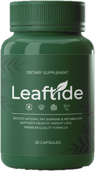 LeafTide dietary supplement bottle, 30 capsules